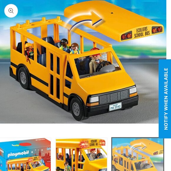 Playmobil School Bus and 6 Playmobil Action Figures with Lights - Picture 8 of 12